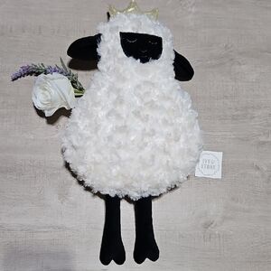 Ivy & Stone White & Black Sheep Plush with Gold Crown